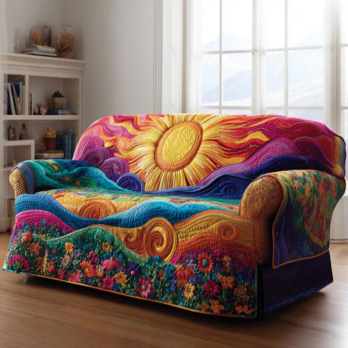 Bright Mornings Quilted Sofa Cover NCU0DV9202