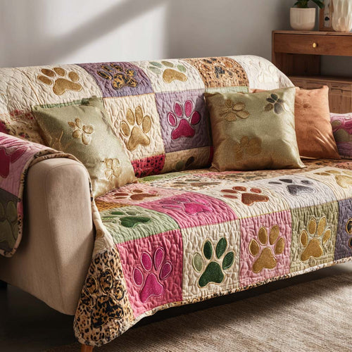 Bright Paw Patch Quilted Sofa Cover NCU0NT11719