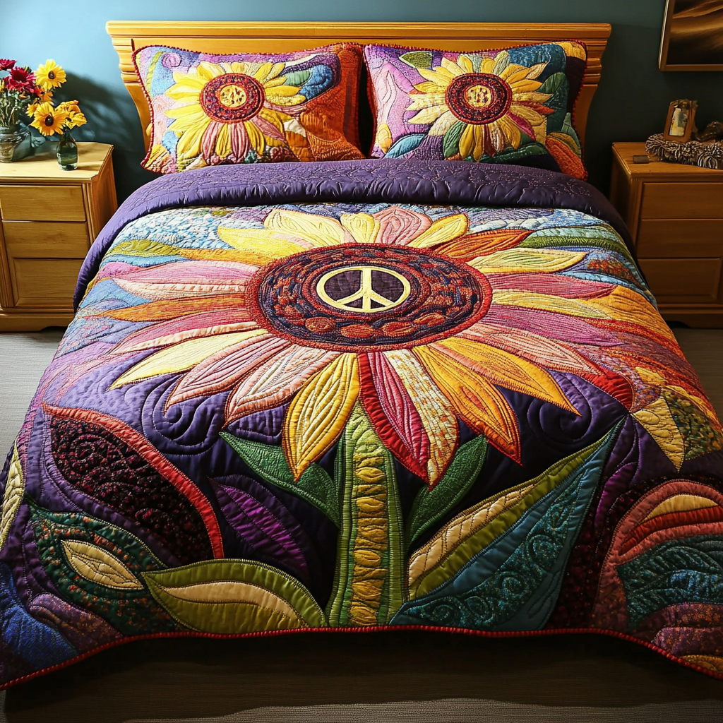 Bright Peace Quilted Bedding Set NCU0DK6387