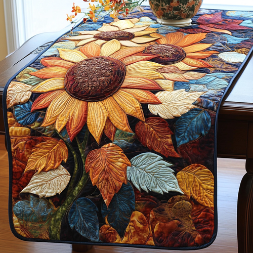Bright Sunfields Quilted Table Runner NCU0VL1487
