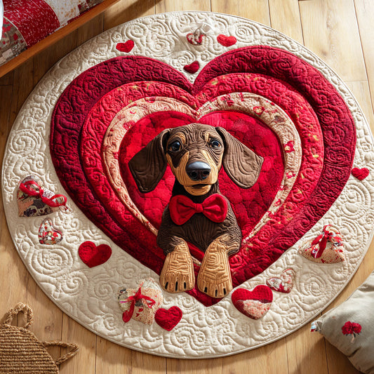 Bright Tail Quilted Round Mat NCU0TD479