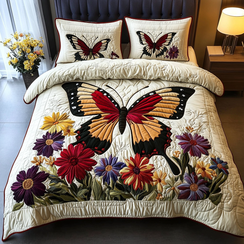 Bright Wings 3-Piece Quilted Bedding Set NCU0VL2241