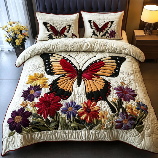 Bright Wings 3-Piece Quilted Bedding Set NCU0VL2241