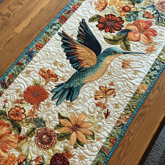 Brilliant Hummingbird Quilted Table Runner NCU0DK7692