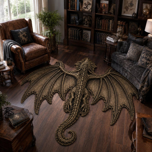 Bronze Shadow Drake Custom Shape Area Rug NCU0DV10085
