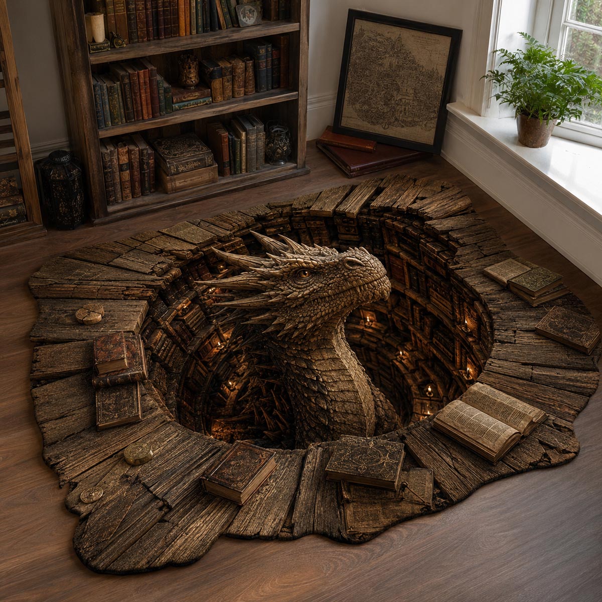 Bronze Sleeper Custom Shape Area Rug NCU0DV10031