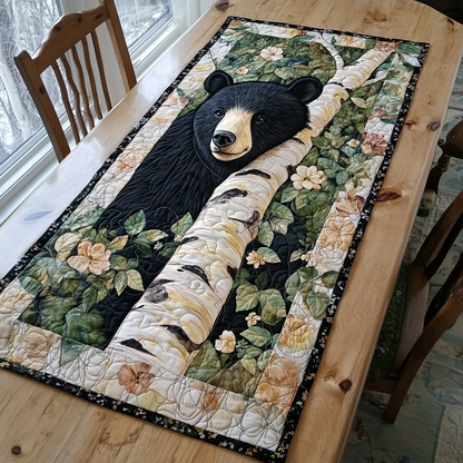 Brown Bear Quilted Table Runner NCU0DK9590
