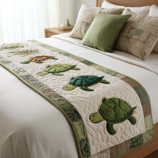 Bubbles the Turtle Quilted Bed Runner NCU0PT9456