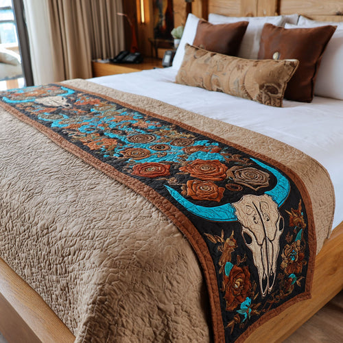 Buckaroo Bloom Quilted Bed Runner NCU0PT8649