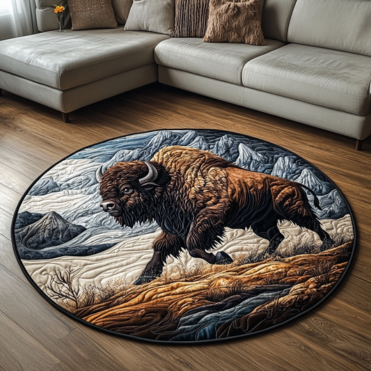 Buffalo Bliss Quilted Round Mat NCU0VH4505