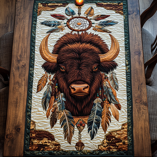 Buffalo Brave Quilted Table Runner NCU0VH3557
