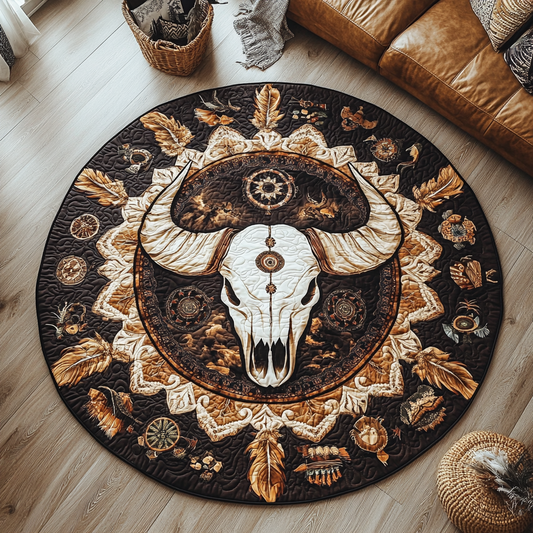 Buffalo Circle Quilted Round Mat NCU0VH5980