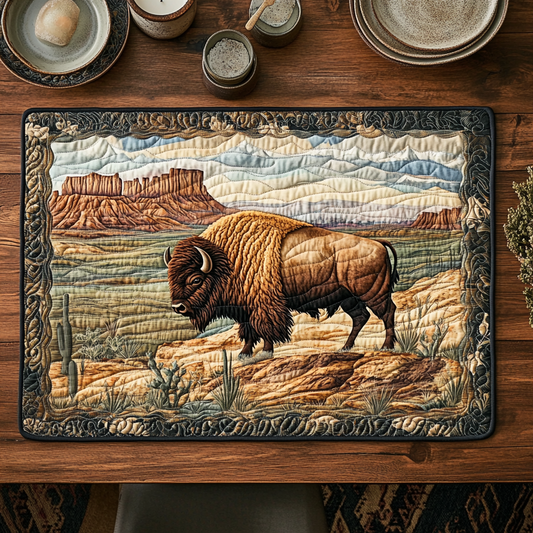 Buffalo Majesty Quilted Place Mat NCU0VH5234