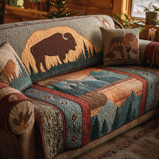 Buffalo Ridge Quilted Sofa Cover NCU0XD1792