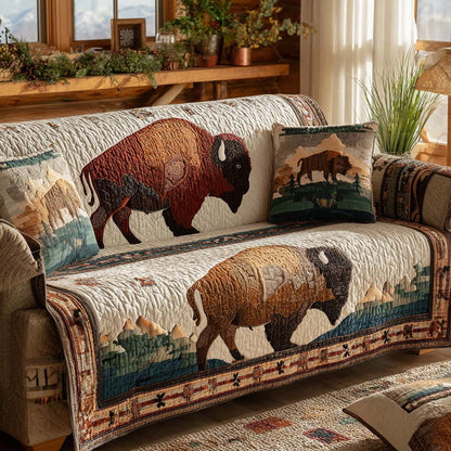 Buffalo Spirit Quilted Sofa Cover NCU0XD1796