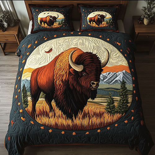 Buffalo Sunrise 3-Piece Quilted Bedding Set NCU0NT4412