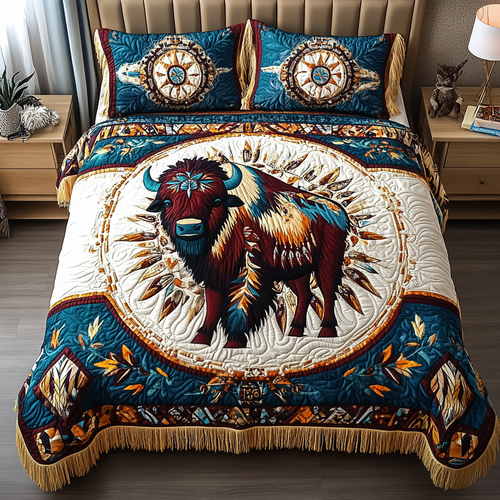 Buffalo Tale 3-Piece Quilted Bedding Set NCU0VH1990