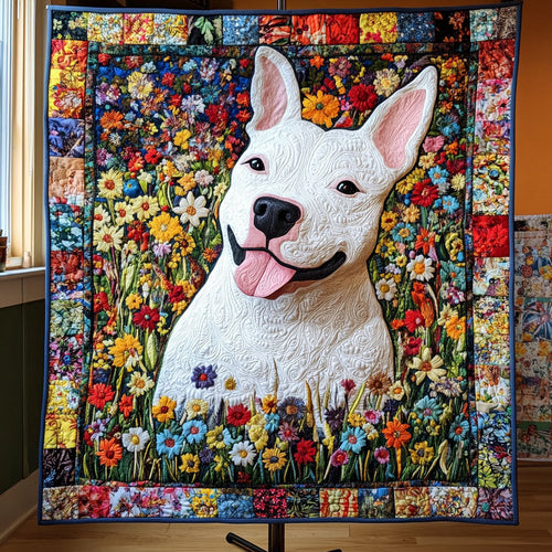 Bull Terrier Bliss Quilted Blanket NCU0PT3839