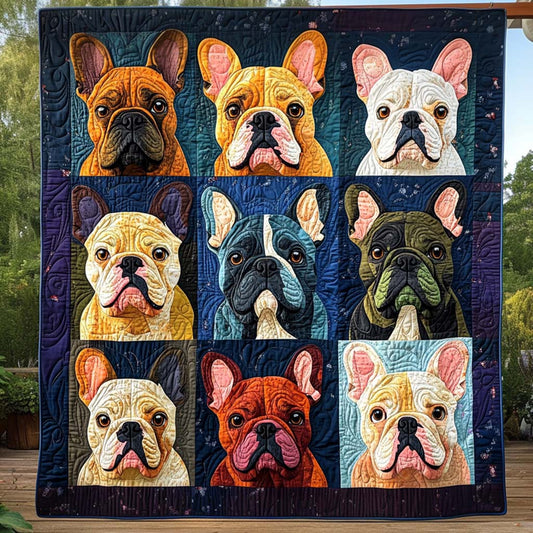 Bulldog Chic Quilted Blanket NCU0NT1330