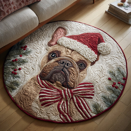 Bulldog Dreamer Quilted Round Mat NCU0HH724