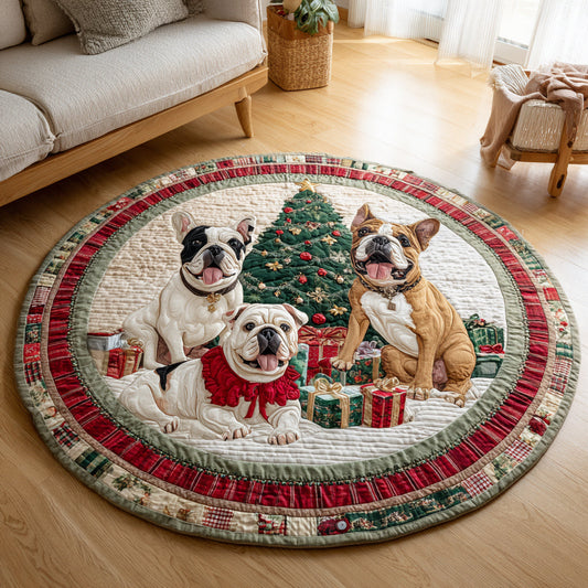 Bulldog Guardian Quilted Round Mat NCU0HH726