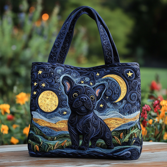 Bulldog Meadow Quilted Tote Bag NCU0DK9327