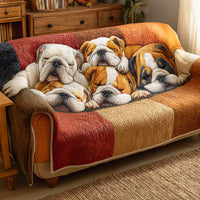 Bulldog Nap Haven Quilted Sofa Cover NCU0XD1305