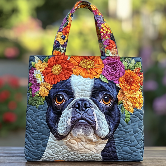 Bulldog Rays Quilted Tote Bag NCU0DK9330