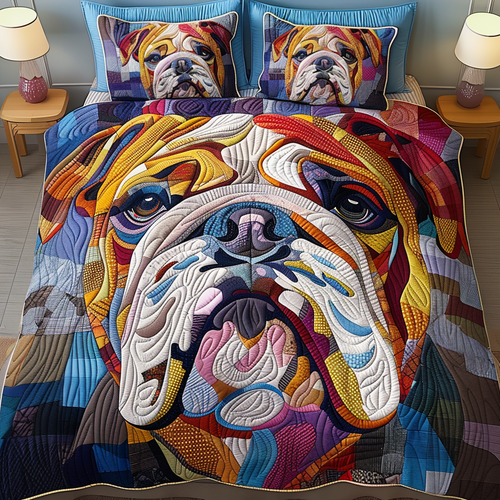 Bulldog Warmth Quilted Bedding Set NCU0DV1682