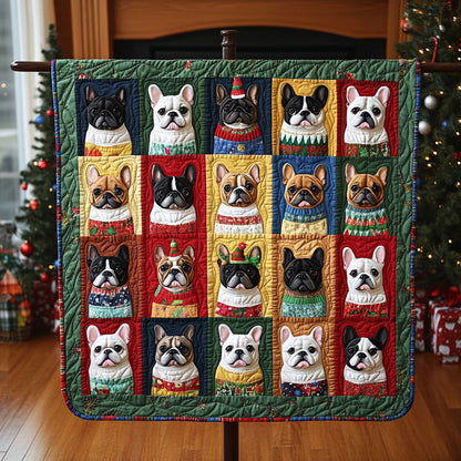 Bulldog Yuletide Quilted Blanket NCU0PT2050