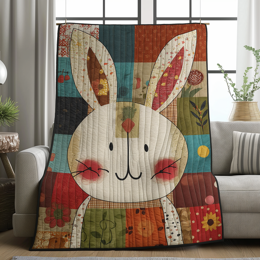 Bunny Patchwork Adventure Quilted Blanket NCU0TL284