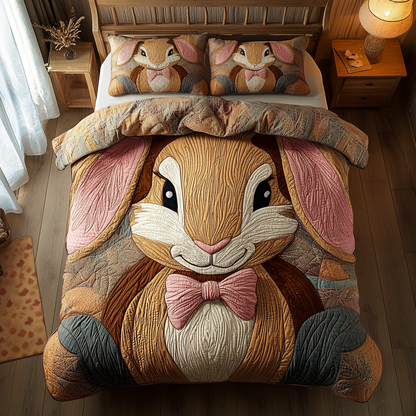 Bunny Bliss 3-Piece Quilted Bedding Set NCU0DK5212