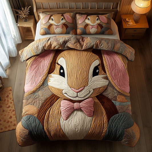 Bunny Bliss 3-Piece Quilted Bedding Set NCU0DK5212