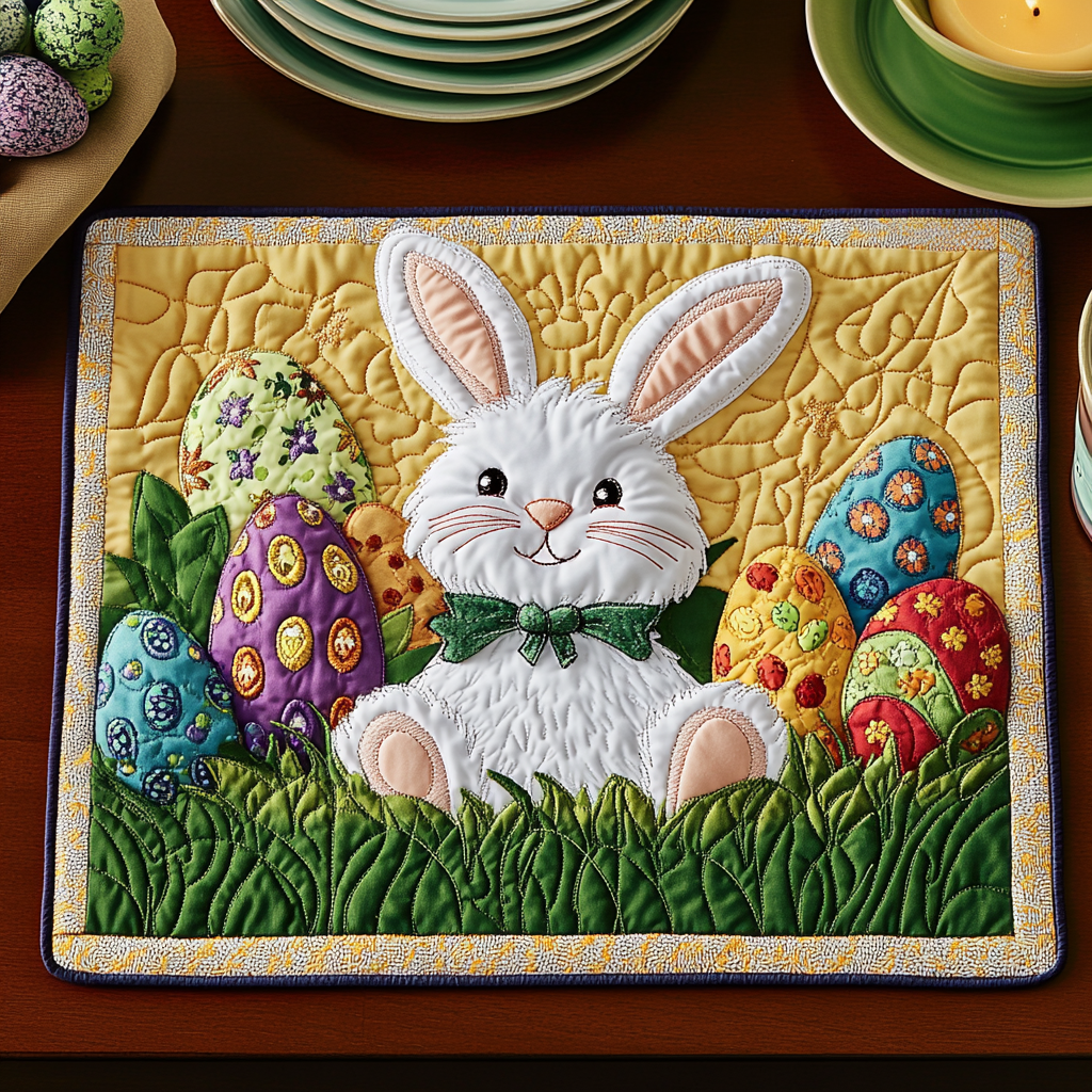 Bunny Bliss Quilted Place Mat NCU0VH3488