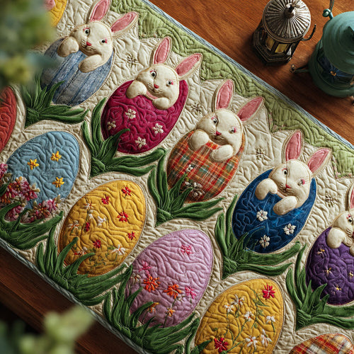 Bunny Blossom Lane Quilted Table Runner NCU0PT11384