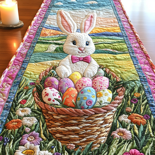 Bunny Charm Quilted Table Runner NCU0VH3350