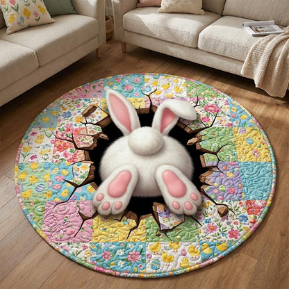 Bunny Circle Quilted Round Mat NCU0DV9391