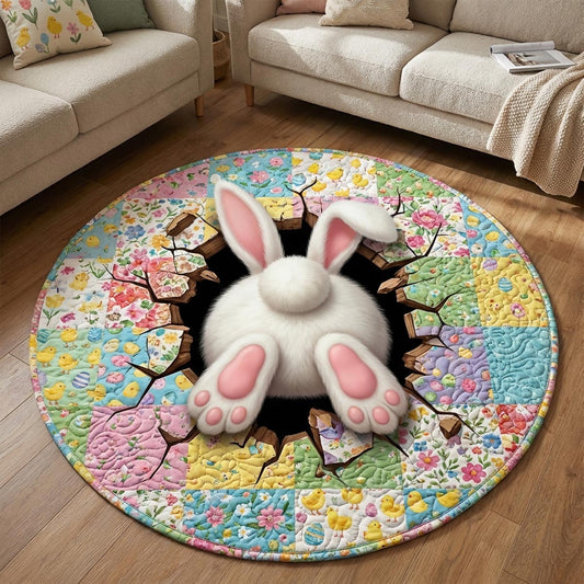 Bunny Circle Quilted Round Mat NCU0DV9391