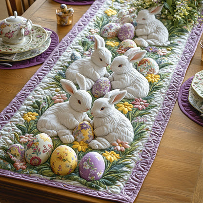 Bunny Cottage Spring Quilted Table Runner NCU0TD2283
