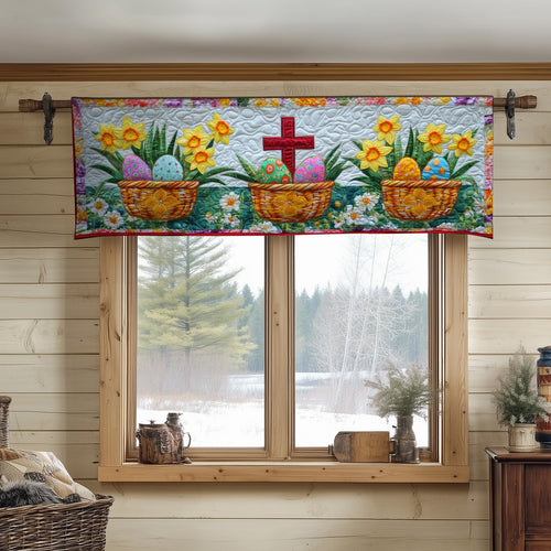 Bunny Easter Blessings Quilted Valance NCU0NT4509