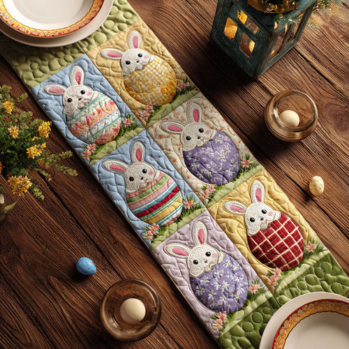 Bunny Egg Treasure Quilted Table Runner NCU0PT11385