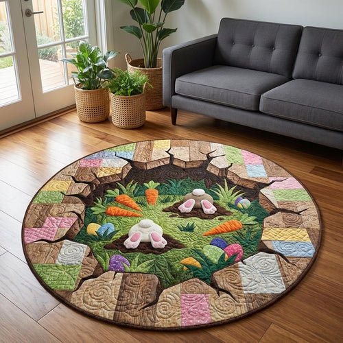 Bunny Garden Quilted Round Mat NCU0DV9387