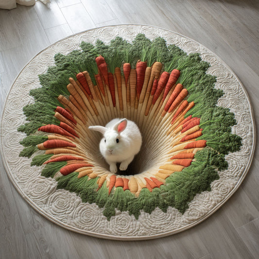 Bunny Giggle Garden Quilted Round Mat NCU0PT11490