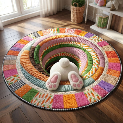 Bunny Hop Fantasy Quilted Round Mat NCU0PT11492