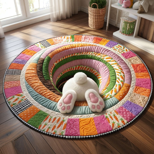 Bunny Hop Fantasy Quilted Round Mat NCU0PT11492