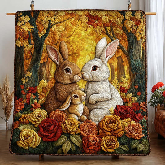 Bunny Leaf Walk Quilted Blanket NCU0NT9336