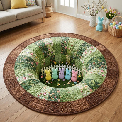 Bunny Patch Quilted Round Mat NCU0DV9395