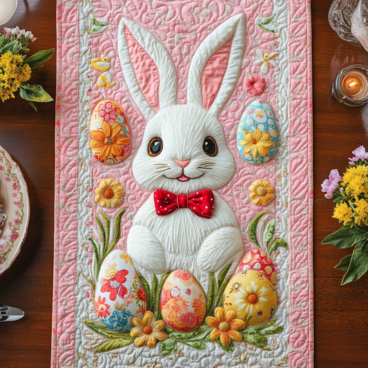 Bunny Pink Haven Quilted Table Runner NCU0VH3625