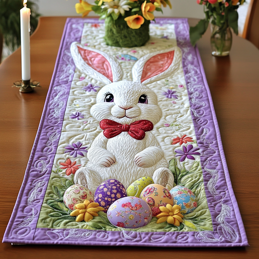 Bunny Purple Haven Quilted Table Runner NCU0VH3623