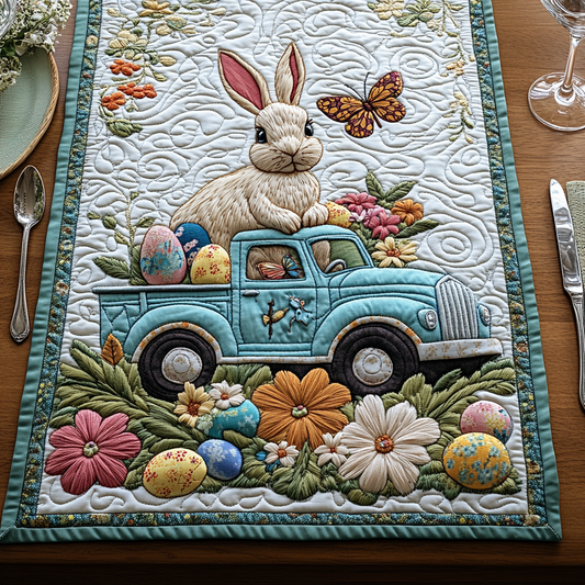 Bunny Trail Quilted Table Runner NCU0DV2875